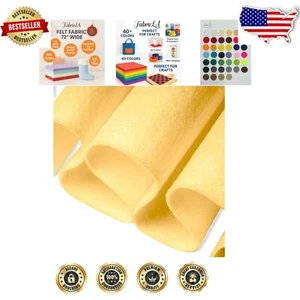Luxurious 3 Yard Soft Acrylic Felt Fabric, 72" Wide, M. Champagne for Crafting - Picture 1 of 11