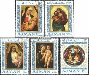 Ajman 327A-331A (completa Edizione) usato 1968 Madonna di pittura - Foto 1 di 1