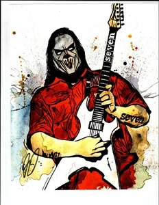 SLIPKNOT Mick Thomson #7 Zobie Goes Metal 8x10 Art Print SIGNED LTD ED 400 seven - Picture 1 of 1