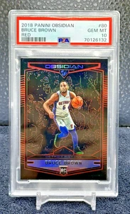 2018 Panini Obsidian Bruce Brown Obsidian Electric Etch Red #5/5 PSA 10 Gem RC - Bild 1 von 2
