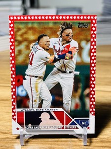 2023 Topps Update Ronald Acuna Jr./Orlando Arcia Independence Day SP /76 Braves 