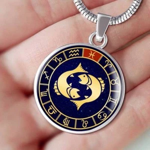 Pisces Zodiac Horoscope Luxury Necklace for Women, Birthday Gift for Wife Mom - Picture 1 of 9