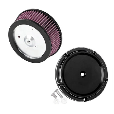 Elemento purificador de aire Sucker High Flow Etapa 1 con cubierta para Harley Road King Glide Foto 1 de 4