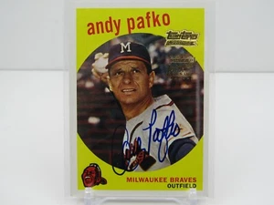 ANDY PAFKO 2001 TEAM TOPPS LEGENDS AUTOGRAPH AUTO- BRAVES!! - Picture 1 of 2
