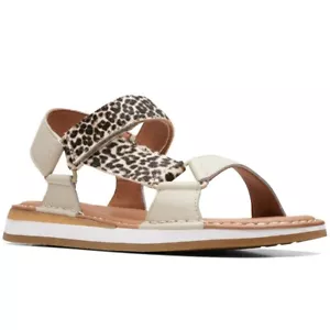 Sandalias Clarks nuevas en caja para dama CRAFTSUN SPORT cuero blanco roto Reino Unido 8/42 PVP £80 - Imagen 1 de 6