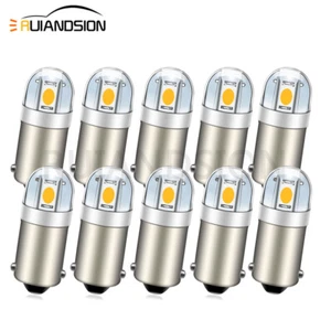 10pcs Warm White BA9S T4W 3030 2 LED Interior Dome Light Side Indicator Bulb 12V - Picture 1 of 6