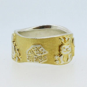 Ring Silber 925 teilvergoldet NEU Märchenring Grimm Schmuck - Bild 1 von 7