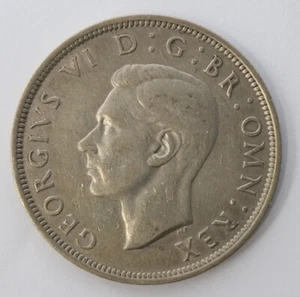 Gran Bretaña 1940 media corona de plata 32,3 mm KM# 856 - Imagen 1 de 2