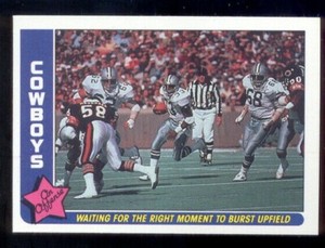 1985 Fleer Action TONY DORSETT WILBER MARSHALL Dallas Cowboys Chicago Bears Card