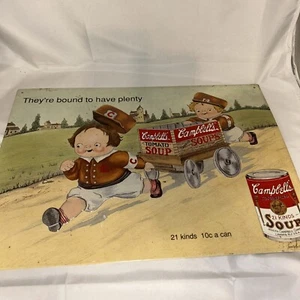 Vintage 1993 Campbells Soup nostalgisches Blechschild #16 in einer Serie von 20 Tomatensuppen - Bild 1 von 6