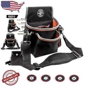 Profi Werkzeugtasche 15 Taschen verstärkter Boden gepolsterter Schultergurt schwarz - Bild 1 von 10