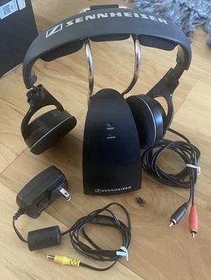 Sennheiser RS 135 Over the Ear Wireless Headphones - Black For Parts - Read - Image 1 of 4