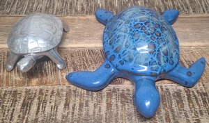 KSD Cerámica Esmaltada Tortuga Marina Peltre Tortuga Baratija Plato Estatuillas Arte Decoración - Imagen 1 de 17