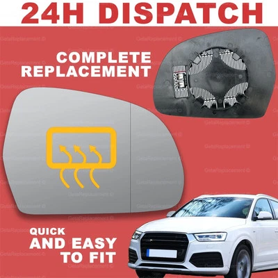 Audi Q3 2011-2018 wing mirror glass for Right side heated with Wide Angle - Image 1 of 4