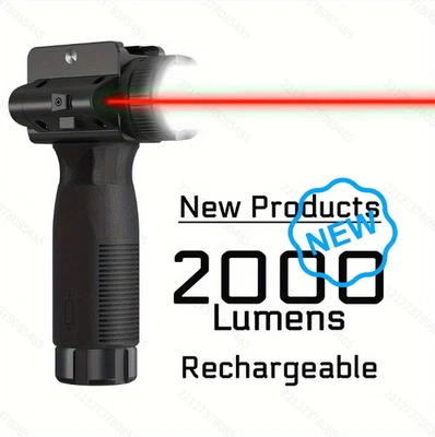 Тактический красный лазерный прицел, оснащенный фонариком до 2000 люмен - Изображение 1 из 4