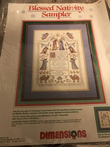 Vintage 1988 Selige Krippe Muster Kreuzstich Kit 22" x 16" Neu - Bild 1 von 3