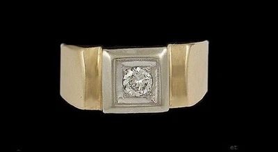 Stunning Solid 14K Yellow Gold & VS Brilliant Diamond Ring Size 10 - Image 1 of 4