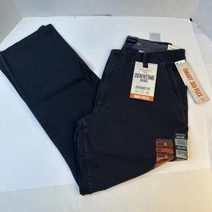 Dockers Downtime Khaki Straight Fit Smart 360 Flex Pants Sz 32 X 20 Charcoal NEW - Picture 1 of 7