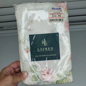 Ralph Lauren Faye Floral Rose 2 Standard Pillowcases NIP - Picture 1 of 14