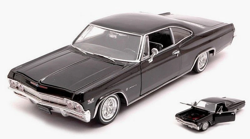 Chevrolet Impala SS 396 Tuning Black 1:24 WELLY 22417LR-BK - Immagine 1 di 1