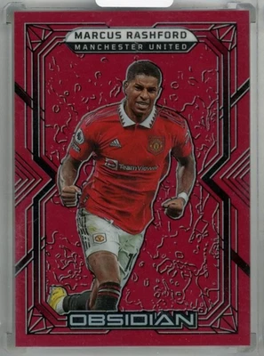 2022-23 Panini Obsidian Marcus Rashford /10 Red Flood Electric Etch #73 - Image 1 of 2