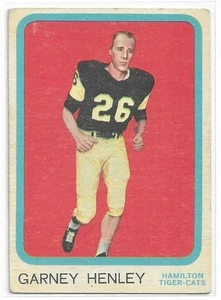 GARNEY HENLEY 1963 Topps CFL Football card #34 Hamilton Tiger Cats VG/VG- - Picture 1 of 1
