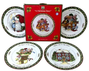 4 Portmeirion Studio Christmas Story Susan Winget Salad Dessert Plates Series 3 - Picture 1 of 12