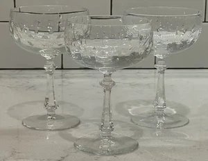 VTG Royal Tivoli by GORHAM CRYSTAL Set Of 3 Champagne/tall Sherbet In MINT COND - Foto 1 di 4