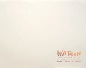 Muse Carta Acquerello Bianco Watson Block F6 300g Bianco 15 Fogli HW-306 F6 Giappone - Foto 1 di 3