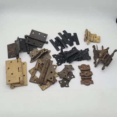 Antique/Vintage Pairs - Ornate Plates Door Hardware Hinges Mix Lot Salvage Decor - Image 1 of 4