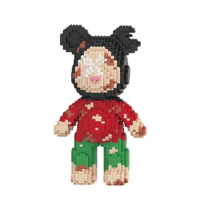 YaoYaoPlay Christmas Moxie Bear Blocks 3200pcs 32cm DIY Model Gift Decoration - Image 1 of 4