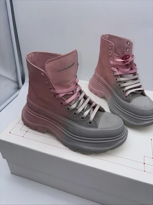 Botas Alexander McQueen Tread Slick Gradient Raras — Rosa y Gris — Talla 35 (US 5) Foto 1 de 4