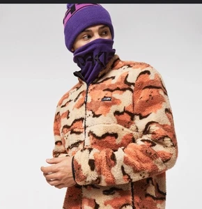 Oakley Hillside Sherpa FZ Fleece Jacket Mens SZ-XXL Camo Desert Full Zip Winter - Picture 1 of 19