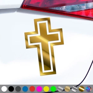 Cross Decal Christianity Church Jesus Crucifix Sticker Car Truck Gift Idea - Picture 1 of 6
