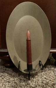 Primitive hängende Schmiedeeisen Teller und Kerzenhalter Set - Bild 1 von 4
