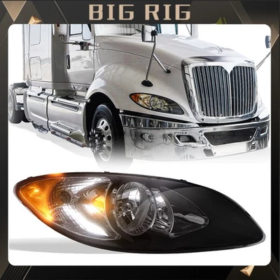 For 2008-2016 International ProStar Black Housing Headlights Passenger Side RH - Изображение 1 из 4