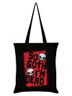 SO GOTH I'M DEAD Black Tote Bag: skull white red gothic goth alt shopping gift