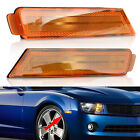 Front Side Marker Signal Light Reflectors Amber Lens For 2010-2015 Chevy Camaro