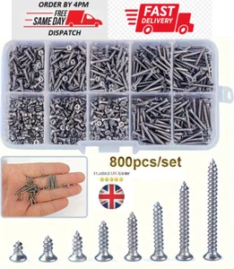 800Pcs/Box M2 Mixed Cross Self Tapping Nail Screws Nut Thread Nail - Picture 1 of 7