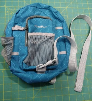 Mochila Eddie Bauer Mini Pequeña Azul Polizón 12x 8 Arnés Correa Niño Pequeño Foto 1 de 4