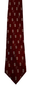 charleston tie rack mens necktie 100% silk red - Picture 1 of 6