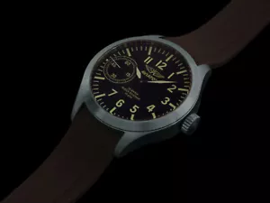 RELOJ DE AVIADOR POLJOT AVIATOR CUERDA MANUAL 10 ATM MOLNIJA 3603 3603/1225799SIL de - Imagen 1 de 4