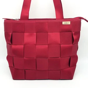 Comely Bags Vintage Seatbelt Purse Red Bag Tote Retro Roomy - Picture 1 of 11