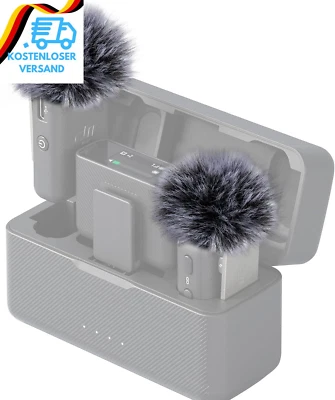 BESUCHE DEN SUNMON-STORE SUNMON 2 Stück Windschutz Für DJI Mic, Pelziger Mikrofon Popschutz Schaumstoff F