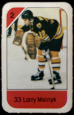 Rare Larry MELNYK 1982-83 Mini Card Post Cereal #2 Boston Bruins