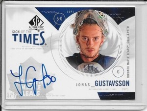 2009-10 SP Authentic Jonas Gustavsson Sign Of The Times Auto