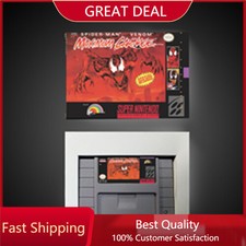 Spider-Man and Venom SNES Game Cartridge + Retail BOX NTSC US Version