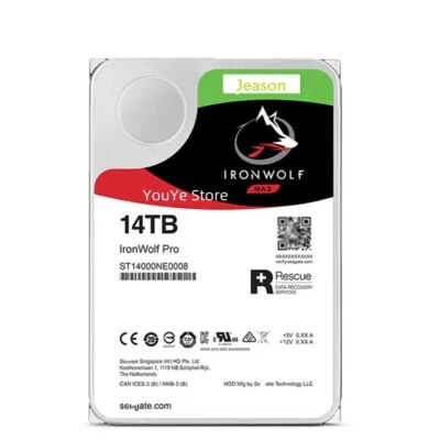 Seagate IronWolf Pro ST14000NE0008 14TB 7200RPM 3.5 SATA NAS HDD WARRANTY- - Image 1 of 4