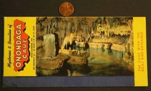 Folleto de la cueva Leasburg Missouri Onondaga década de 1950 ruta 66 85 millas a St. Louis--- - Imagen 1 de 1
