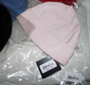 NEW NWT PHENIX 100% CASHMERE JERSEY KNIT BEANIE CAP HAT BLUE BLACK RED PINK GRAY - Picture 1 of 17